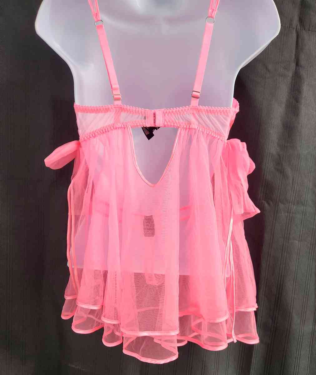 Victorias Secret Neon Pink Embellished Bust Babydoll - Kenner, Louisiana - FleaMarketBay