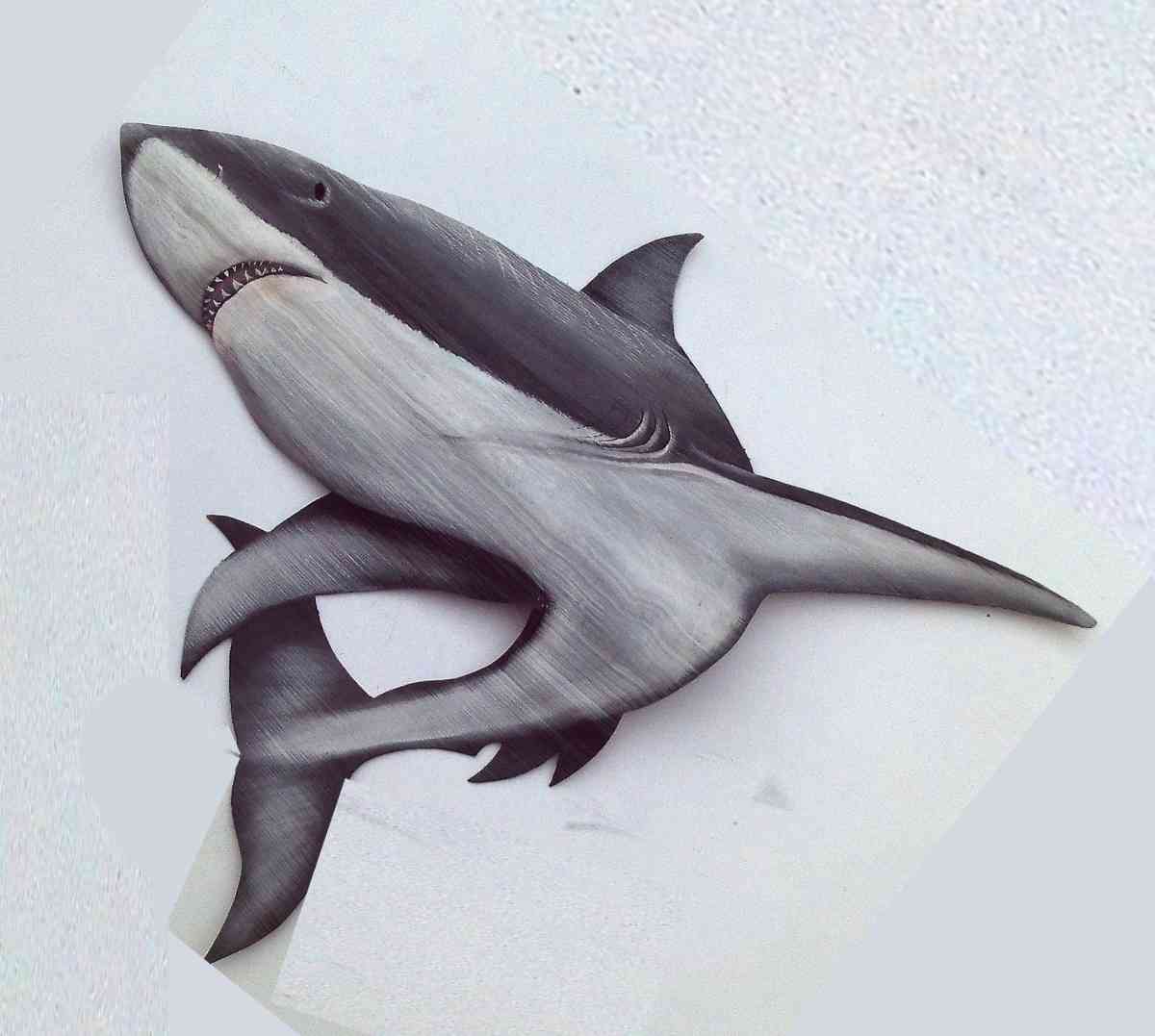 Great White Shark hand carved from palm frond - Fort Pierce, Florida - FleaMarketBay