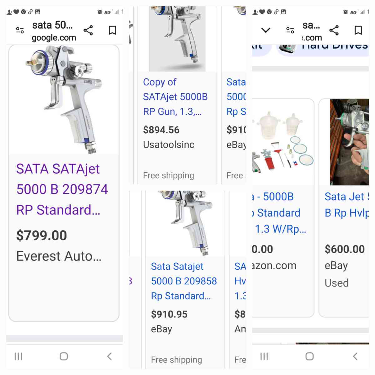 SATA Jet 5000 B HVLP  pneumatic  paint sprayer - Newark, Texas - FleaMarketBay