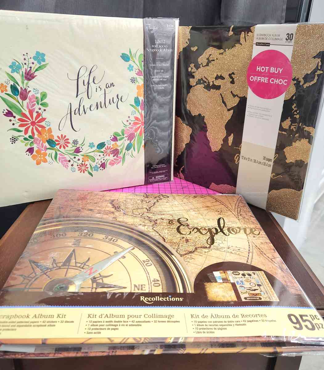 Lot of 3 New 12 x 12 Postbound and Expandable Scrapbooks - Kenner, Louisiana