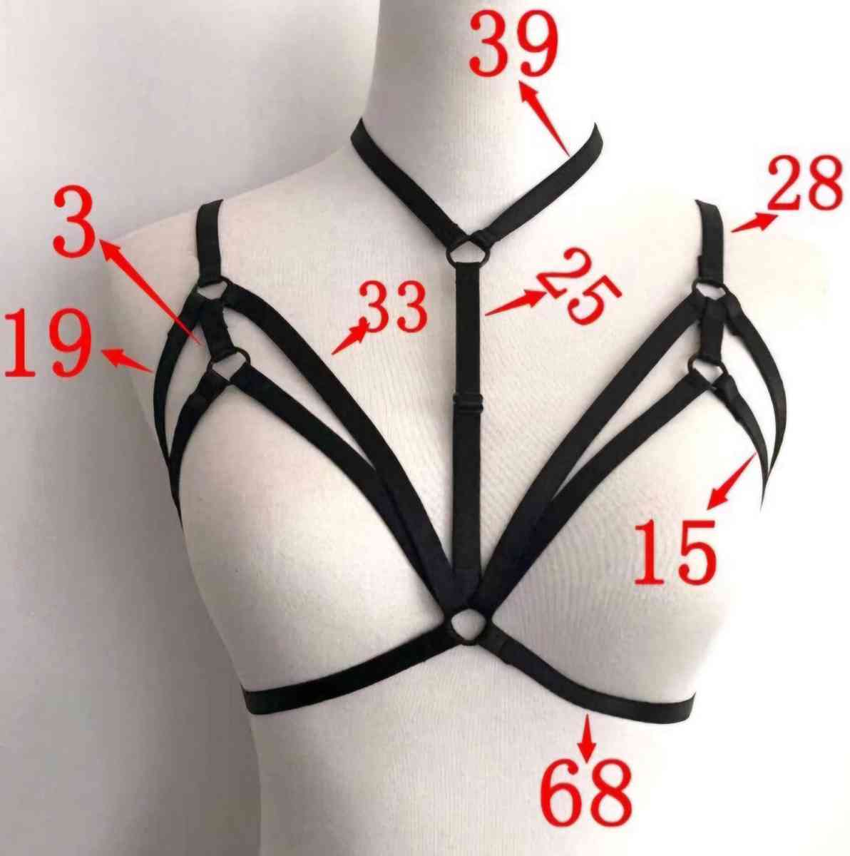 Womens Elastic Adjustable Body Harness Cupless Bra Accessory - Kenner, Louisiana - FleaMarketBay