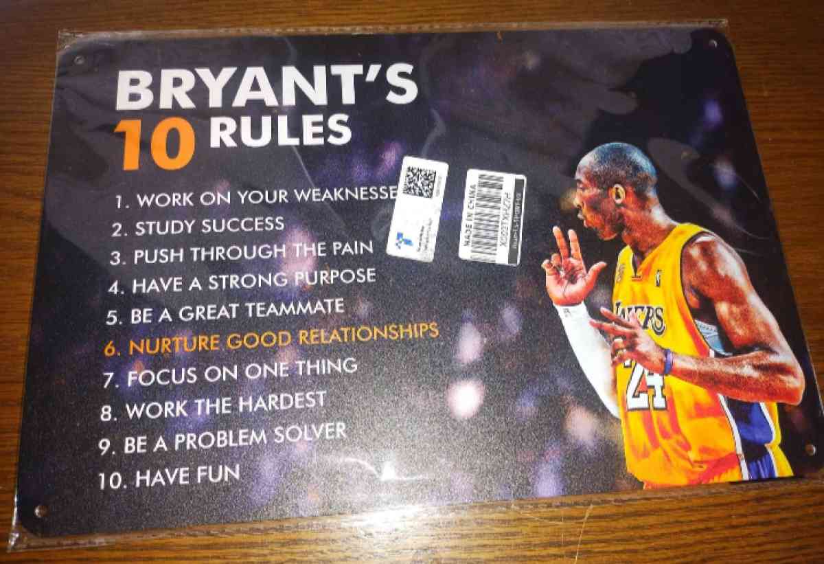 Kobe Bryant motivational Quote Sign - Jeffersonville, Indiana