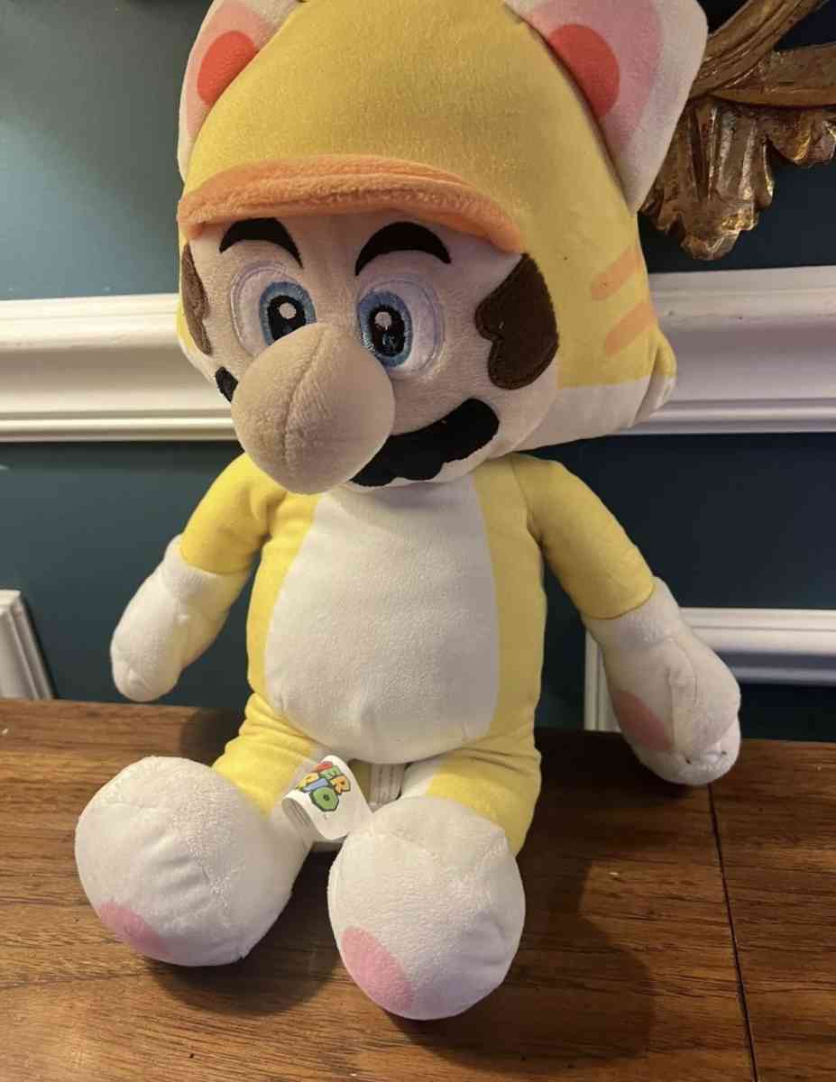 Super Mario Bros Cat Mario Yellow Suit Plush Toy Stuffed Ani - Lake Villa, Illinois - FleaMarketBay