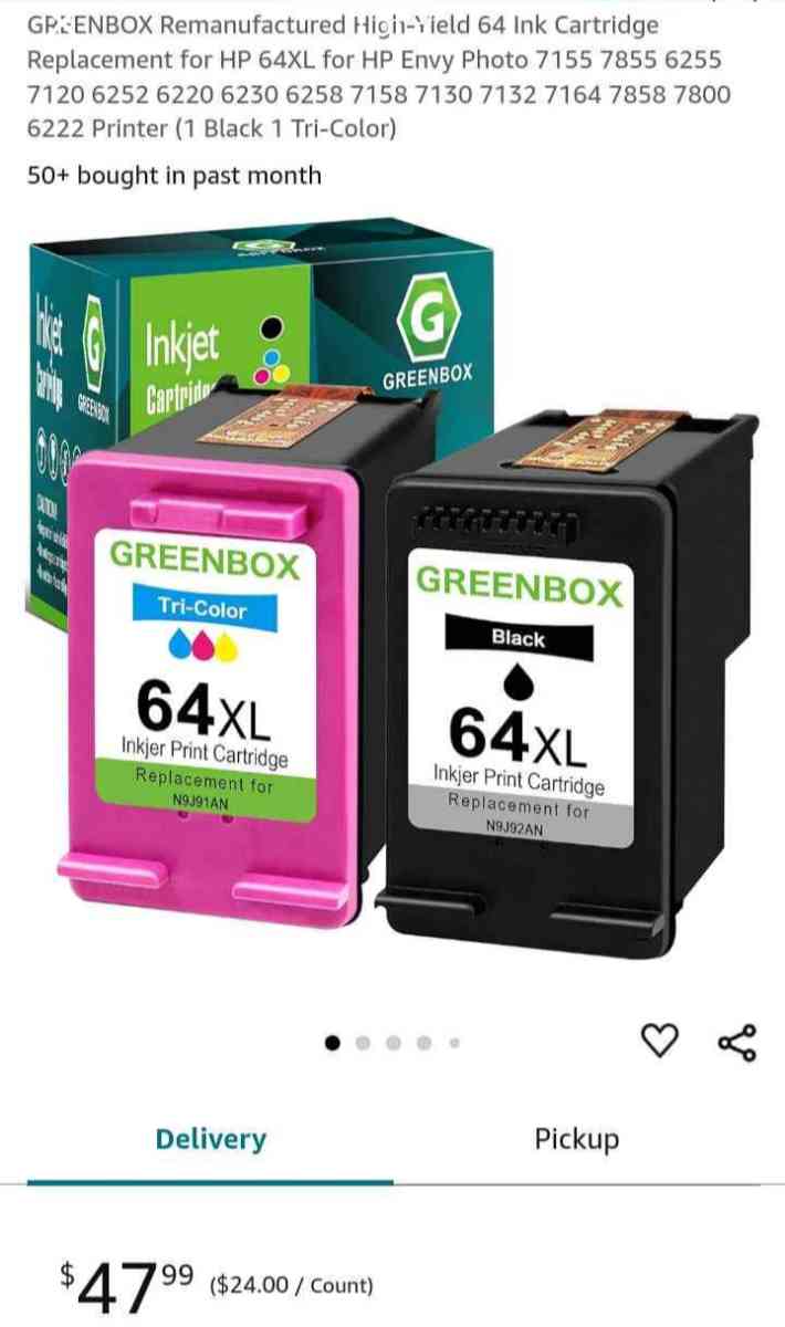 Ink Cartridge Replacement for HP 64XL for HP Envy Photo - Jeffersonville, Indiana