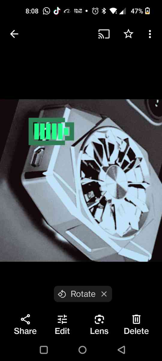 radiator fan for android and apple phones metallic blk - Farmingdale, New York - FleaMarketBay