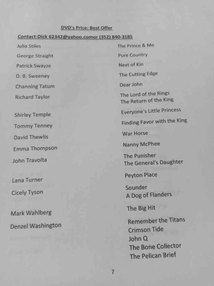 Various DVDs - Ocala, Florida - FleaMarketBay