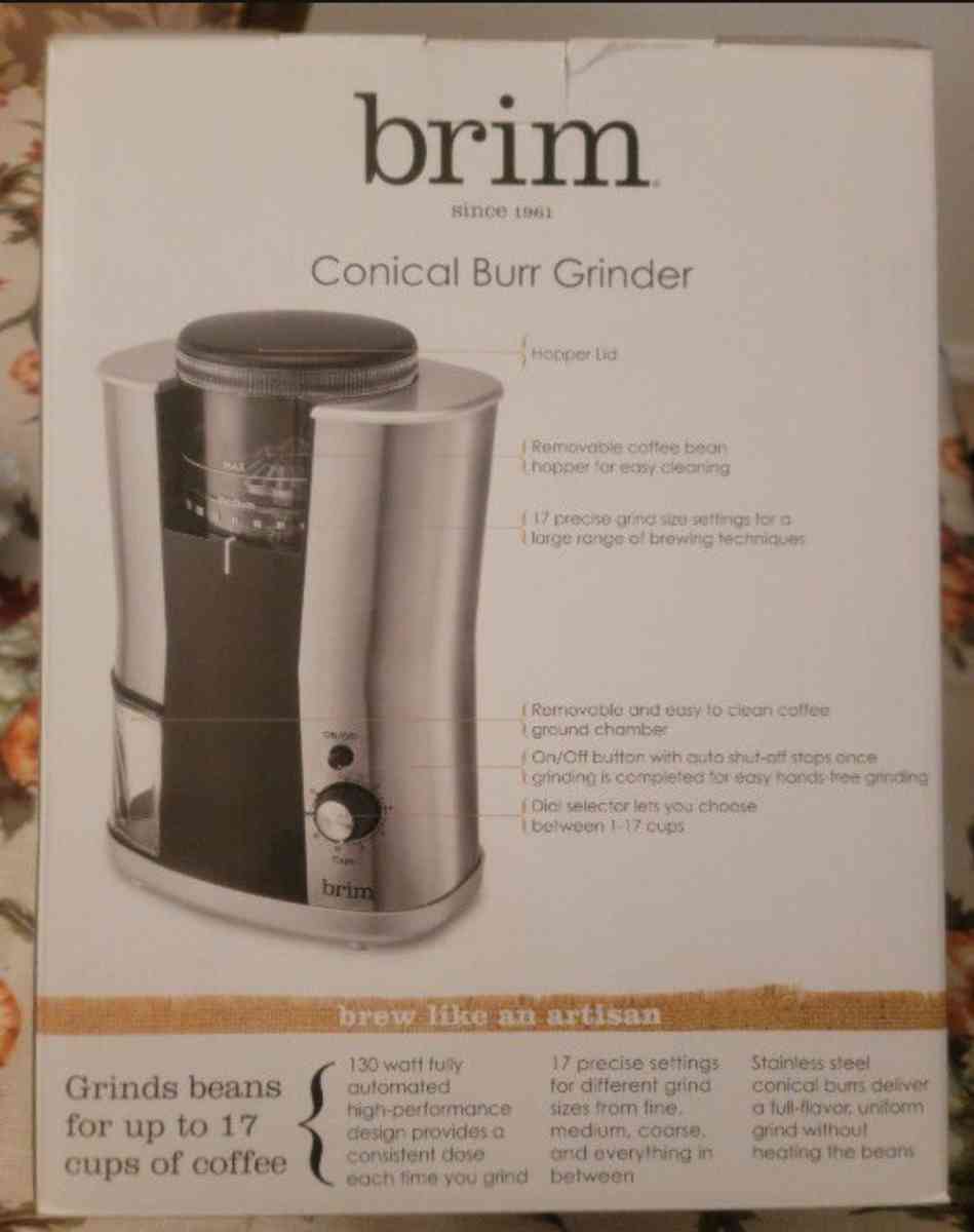 Brim Conical Burr Grinder  Coffee - Hudson, Florida - FleaMarketBay