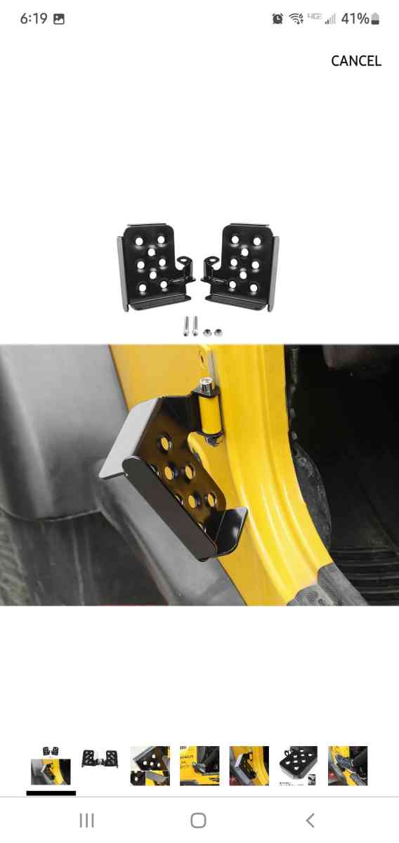 Jeep Front Foot Pegs  Rests For 9706 TJ  RRR Auto - Rock Island, Tennessee - FleaMarketBay