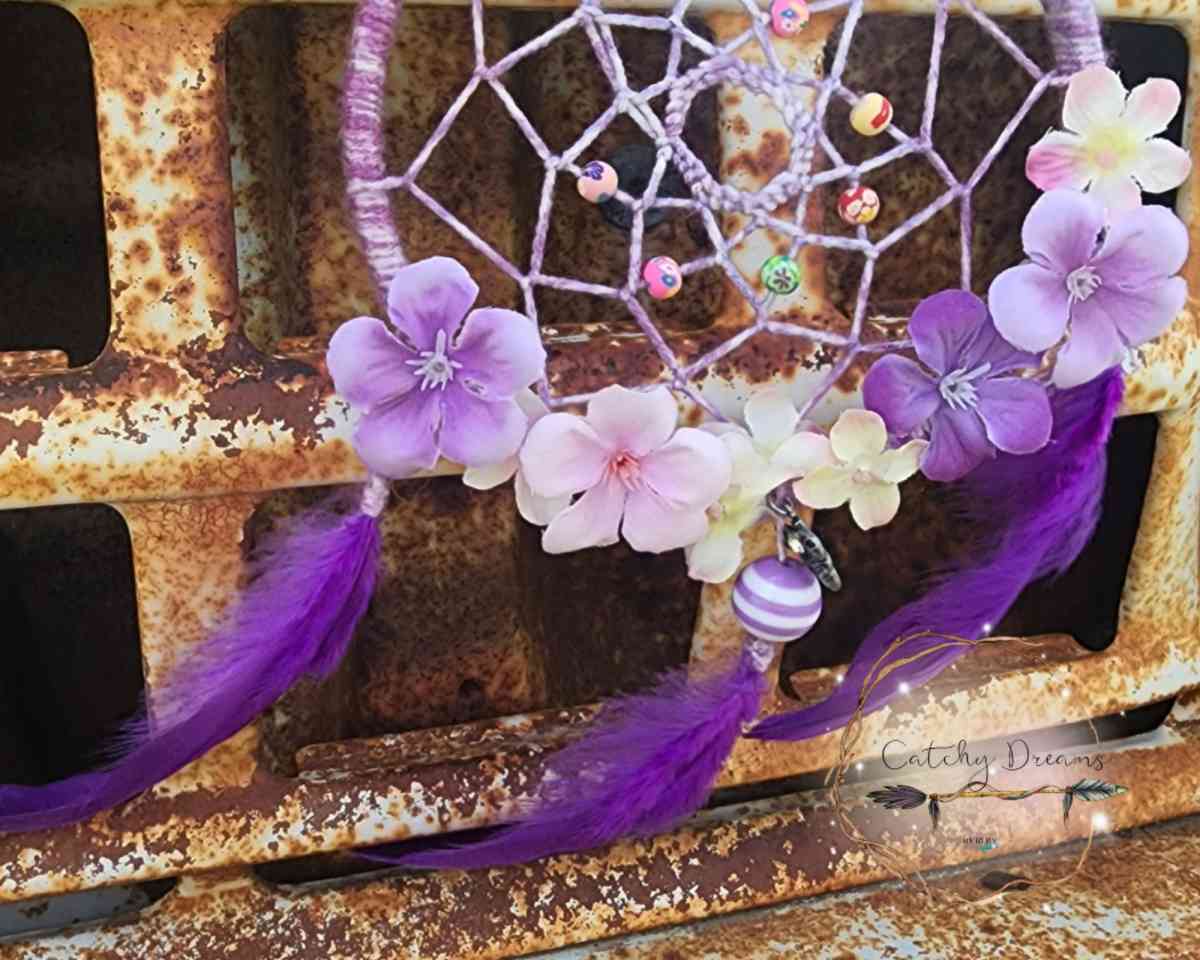 Purple Flower Dream Catcher - Alamo, Texas - FleaMarketBay