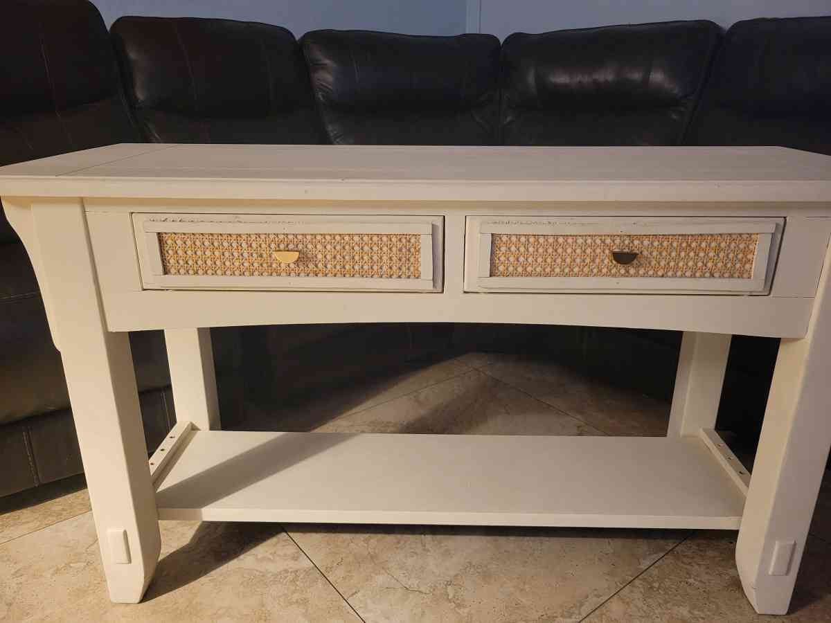 Console Table with Woven Drawer Fronts - Fort Lauderdale, Florida