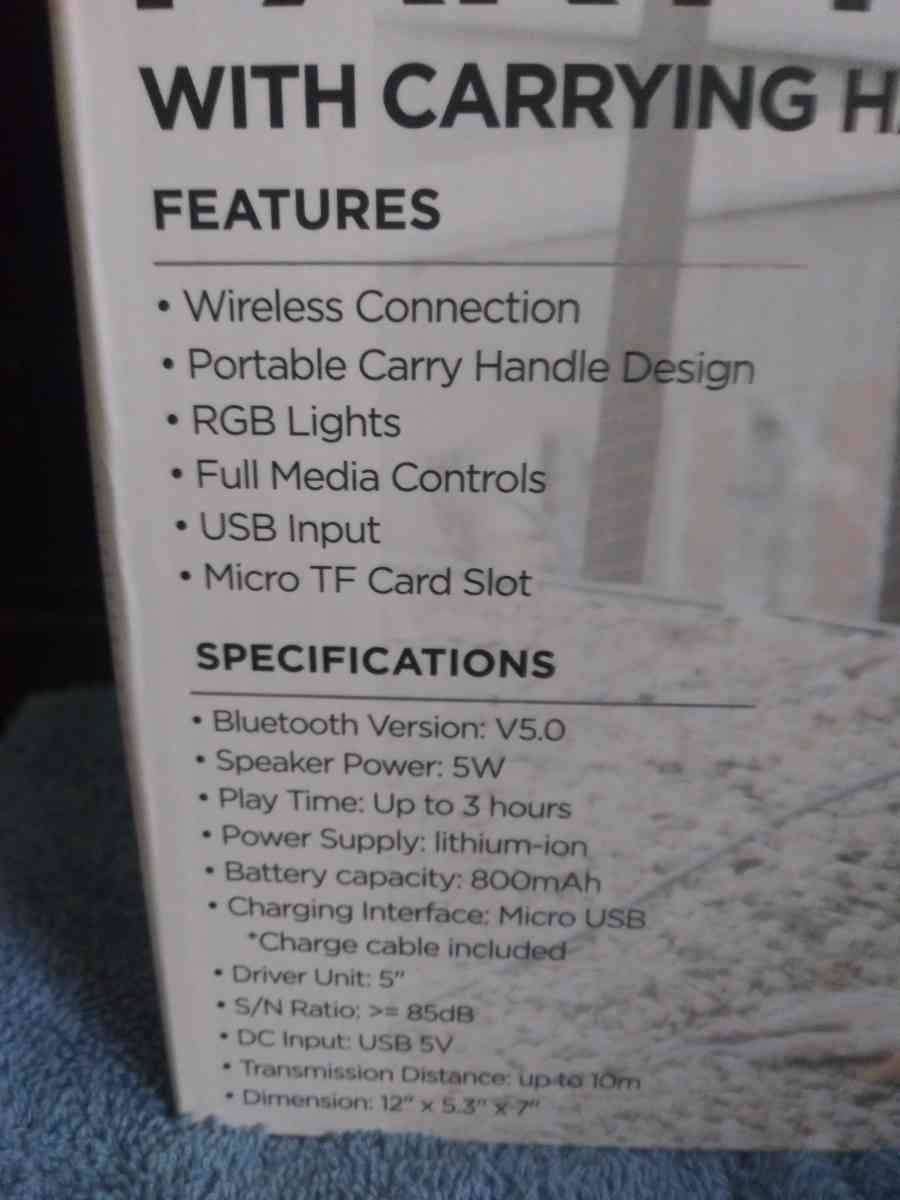 Vibe LED Party Speaker - Tampa, Florida - FleaMarketBay