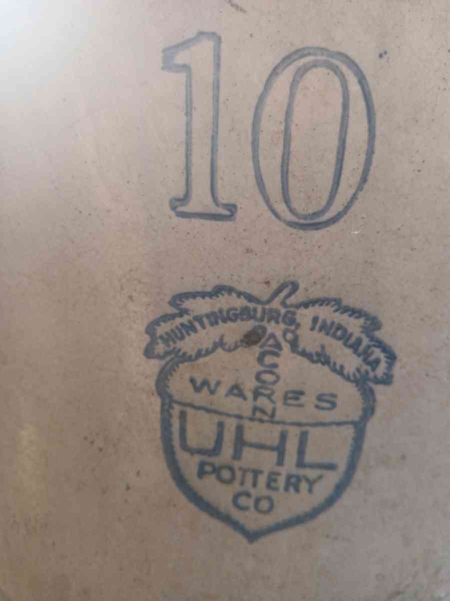 Antique UHL Pottery Co Acorn Wares Indiana 10 Gallon Stonewa - Dayton, Ohio - FleaMarketBay