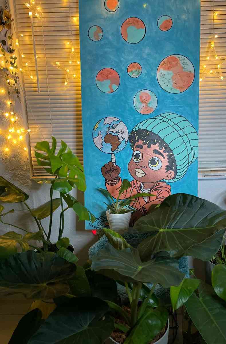 Custom painted 24 x 48 canvas - Tampa, Florida - FleaMarketBay