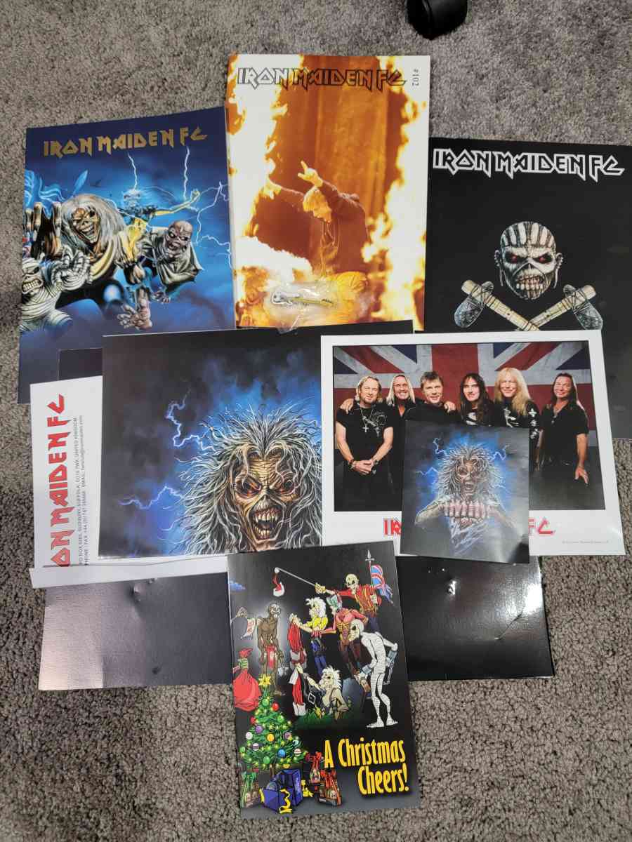 Iron maiden misc fan club items