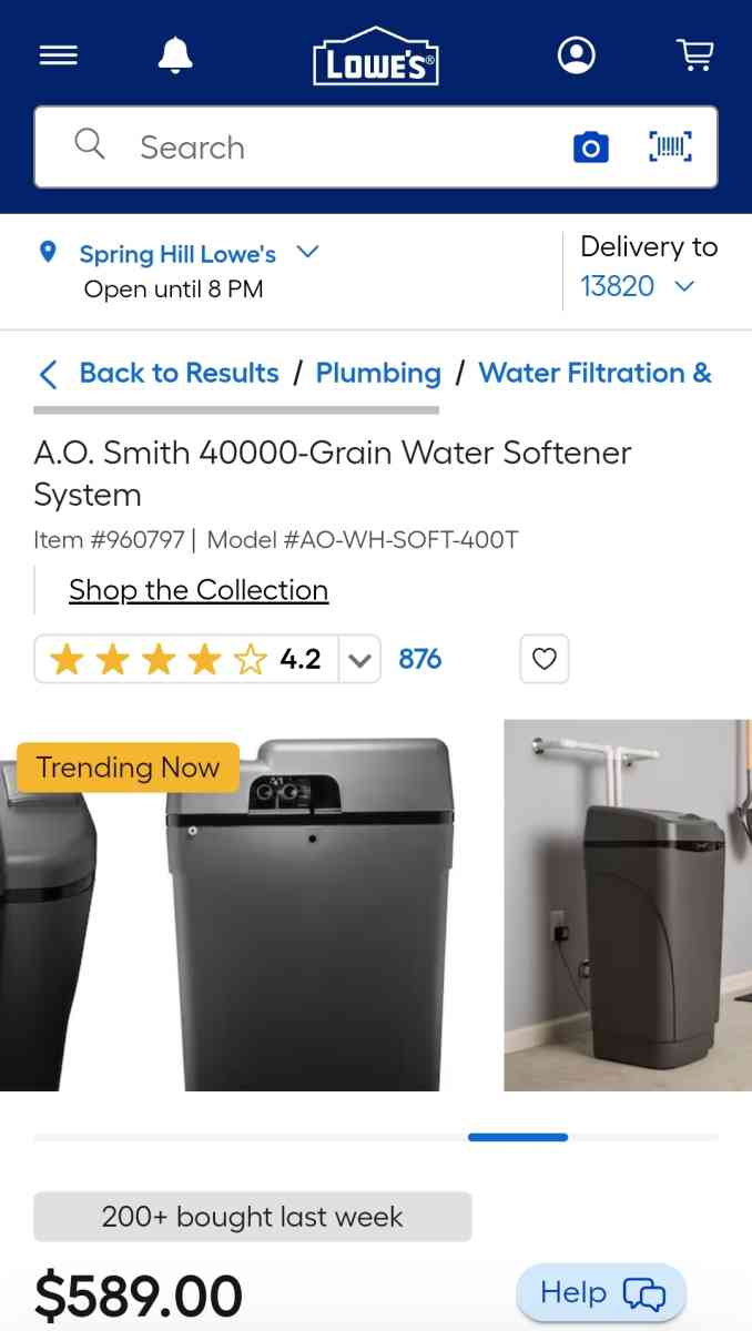 AO Smith Water Softener System - Homosassa, Florida - FleaMarketBay