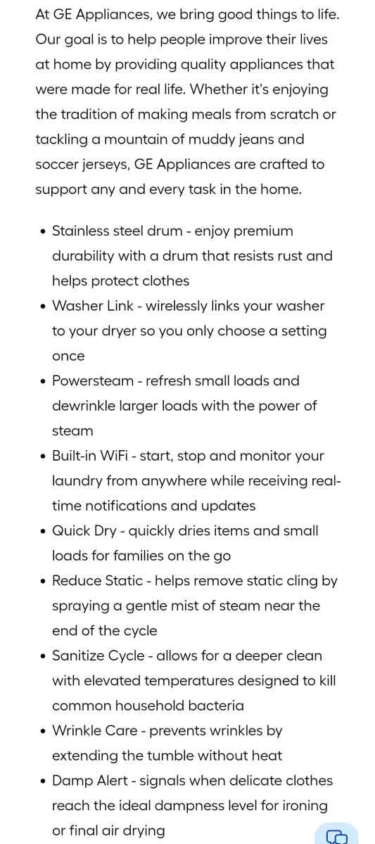 GE Smart WiFi Front Load Steam Dryer - Malaga, New Jersey - FleaMarketBay