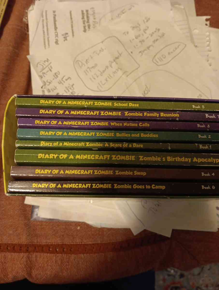 Minecraft zombie set of 9 books - Pensacola, Florida - FleaMarketBay