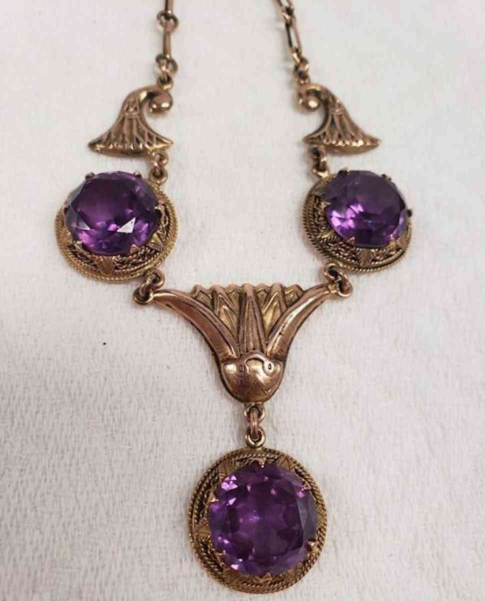 Vintage 12K Solid Rose Gold Egyptian Necklace  Pendant - Virginia Beach, Virginia - FleaMarketBay