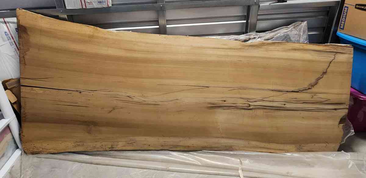 Ohio Red Oak Live Edge Wood Slab 38W x 97L x 2 Thick - Kenner, Louisiana - FleaMarketBay