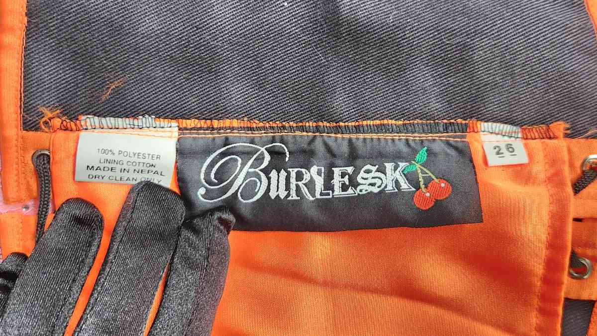 Orange Burleska Underbust Corset Size 26 - Kenner, Louisiana - FleaMarketBay