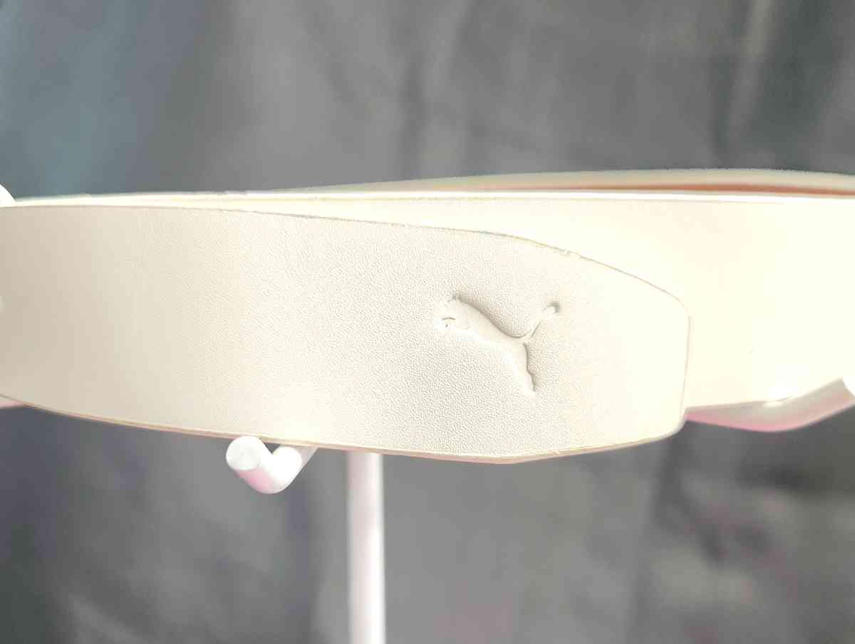 Puma Womens White Regent Fitted Leather Belt Size S - Kenner, Louisiana - FleaMarketBay