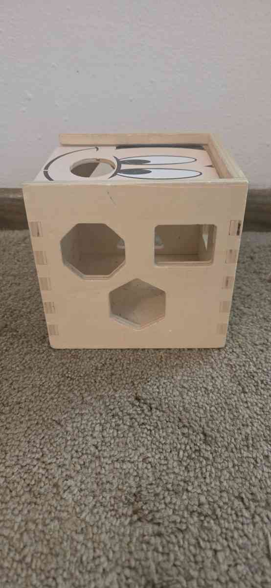 Disney Baby Mickey Mouse Wooden Shape Sorting Cube - Ripon, Wisconsin - FleaMarketBay