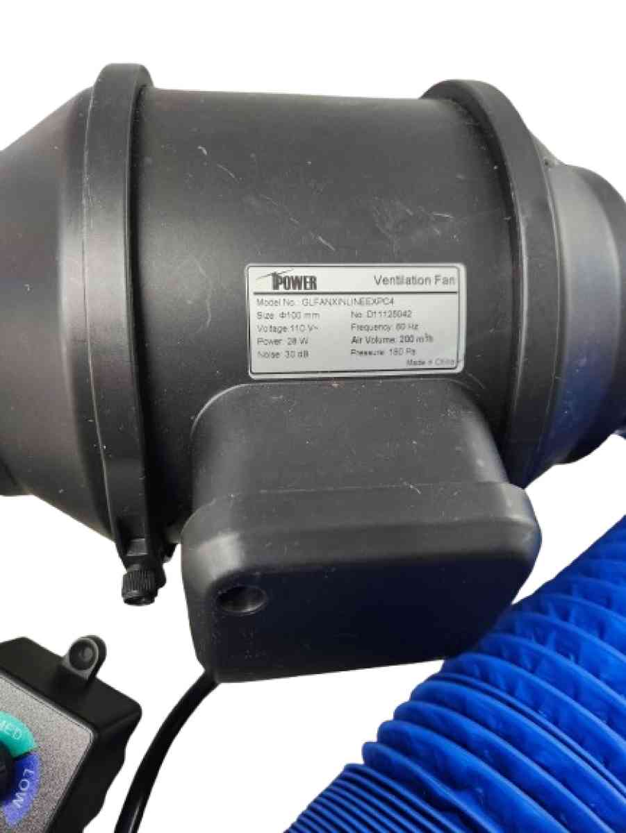 iPower 4 Inch 118 CFM Inline Duct Fan Controller Air Carbon - Kenner, Louisiana - FleaMarketBay