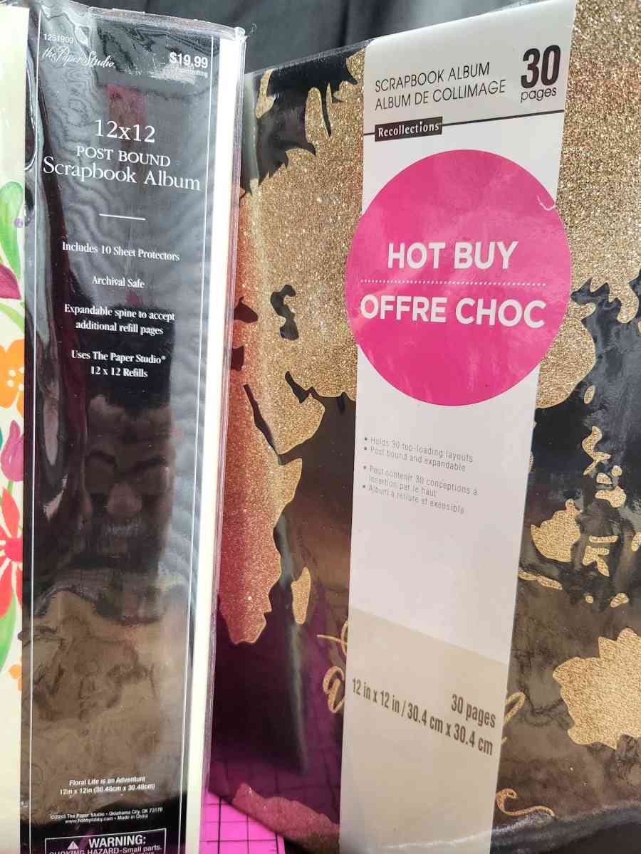 Lot of 3 New 12 x 12 Postbound and Expandable Scrapbooks - Kenner, Louisiana - FleaMarketBay