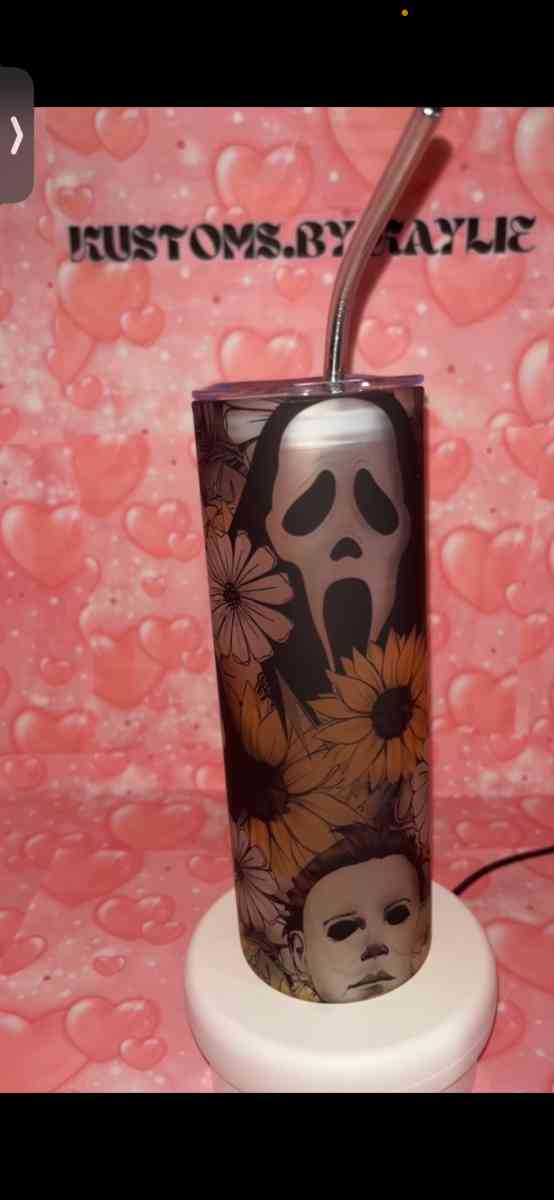Halloween frosted glass tumbler - Oxnard, California - FleaMarketBay