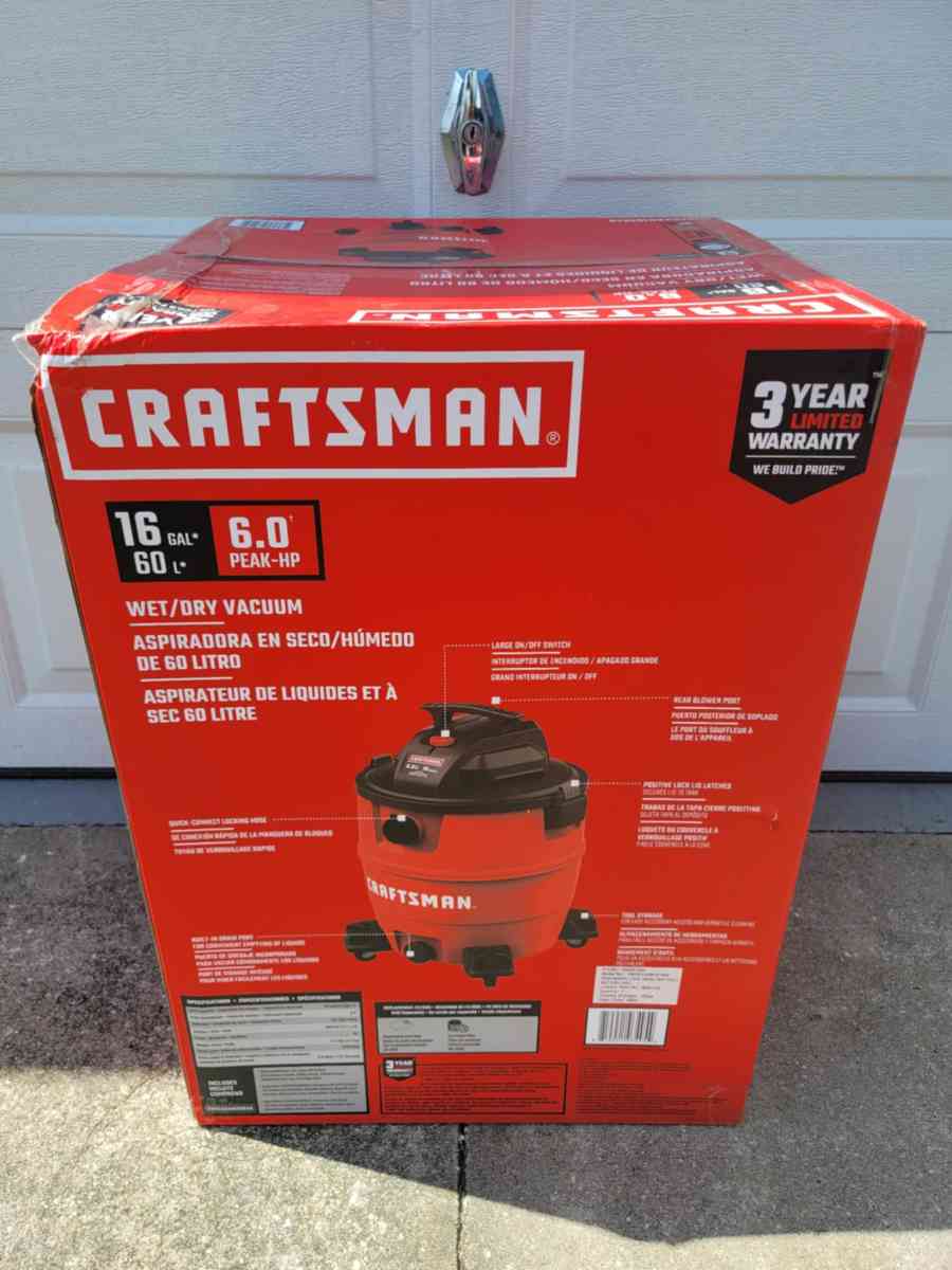 Craftsman 16 Gallon Wet Dry Vacuum - Homosassa, Florida - FleaMarketBay