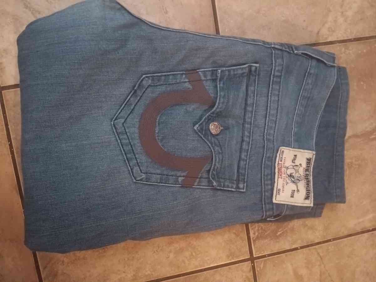 True Religion Ricky Relaxed Straight Jeans Mens 46x27 Pocket - Tulsa, Oklahoma