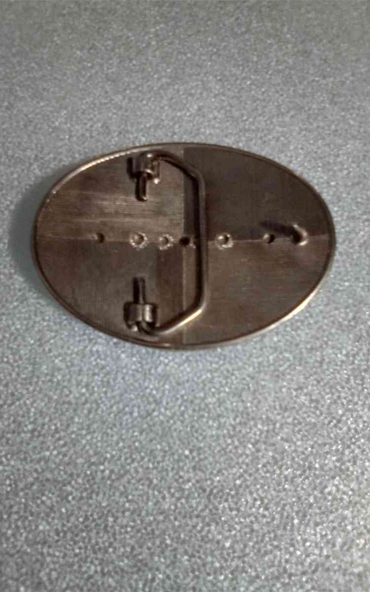 stainless steel and turquoise belt buckle