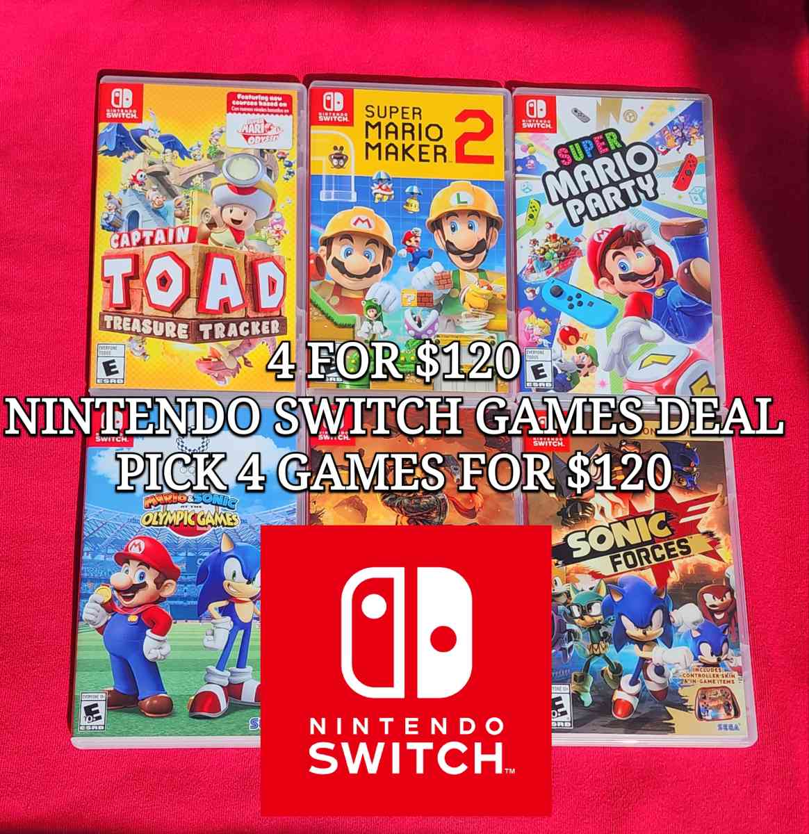 Nintendo Switch Game Deal 4 For 120 - Manteca, California