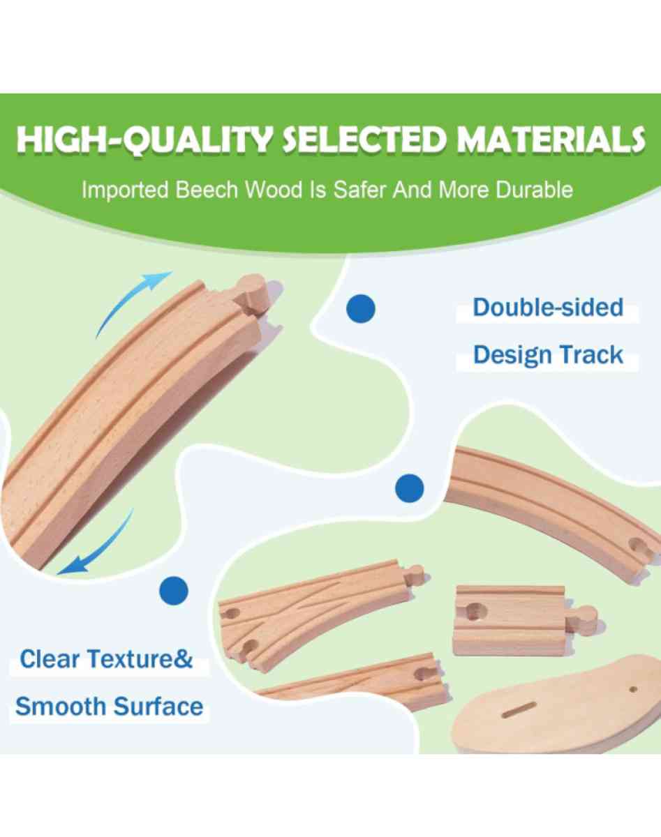 wooden train set 80pcs with map mat - Grand Terrace, California - FleaMarketBay