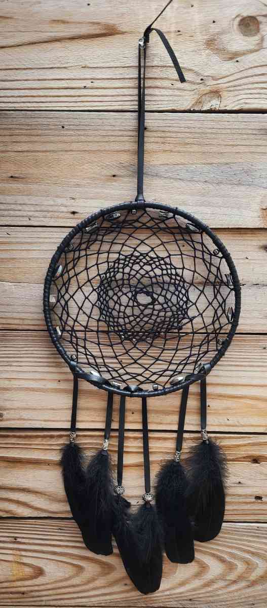 Black Leather Dream Catcher - Alamo, Texas