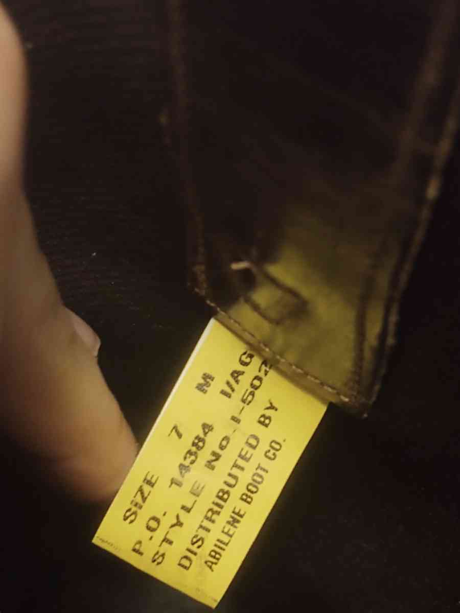 Abilene Womens Vintage Tan with Brown Snip Toe Cowgirl Boots - Corydon, Indiana - FleaMarketBay