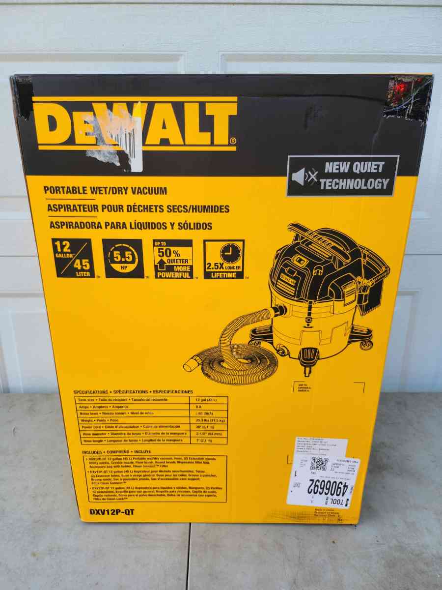 Dewalt Stealthsonic Quiet Wet Dry Shop Vacuum - Homosassa, Florida - FleaMarketBay