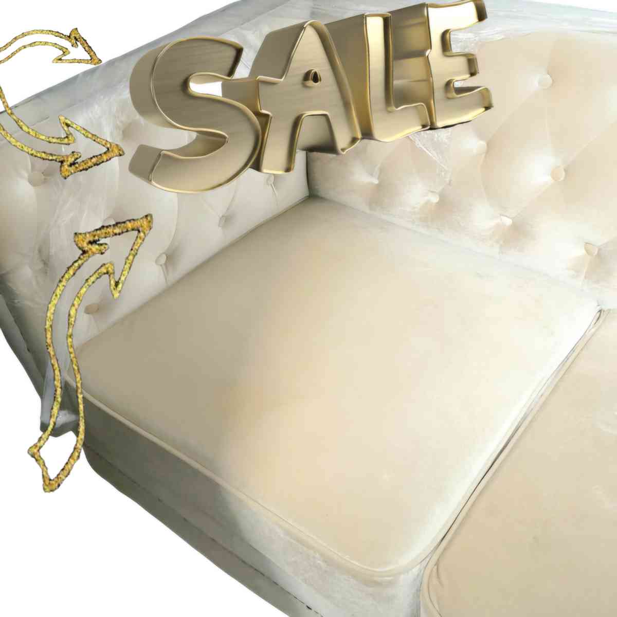 Brushed Velvet Chesterfield Sofa Couch Veun 865 by Rosdorf - Kenner, Louisiana - FleaMarketBay