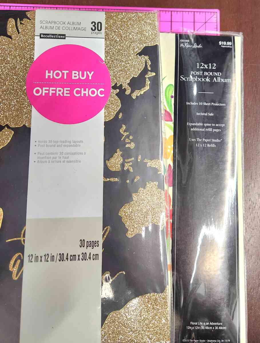 Lot of 3 New 12 x 12 Postbound and Expandable Scrapbooks - Kenner, Louisiana - FleaMarketBay