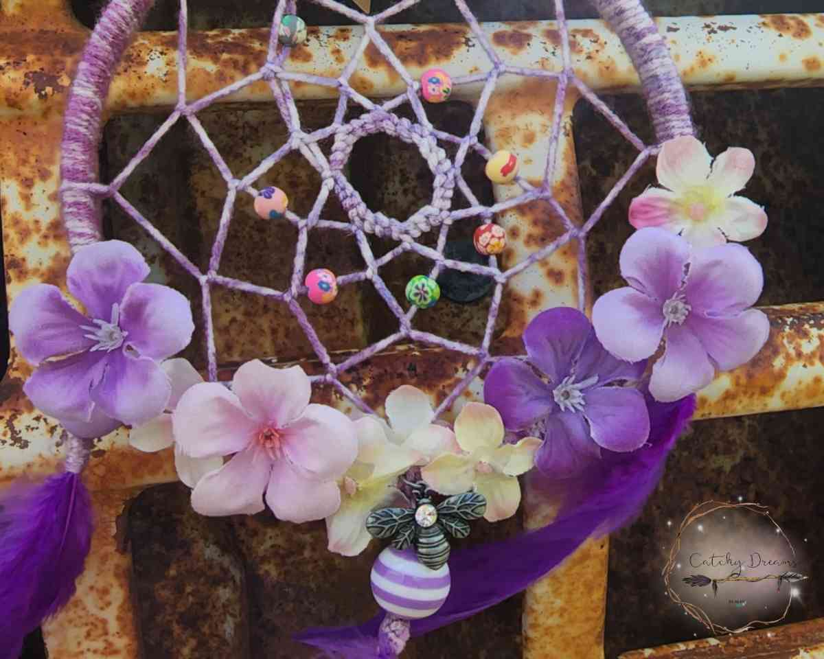 Purple Flower Dream Catcher - Alamo, Texas - FleaMarketBay