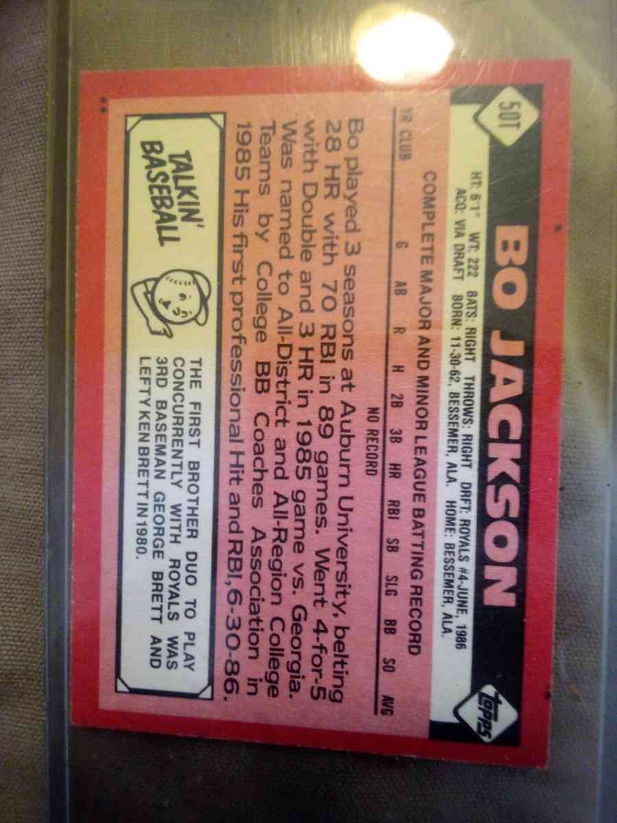bo Jackson rookie card 581 - Blountsville, Alabama - FleaMarketBay