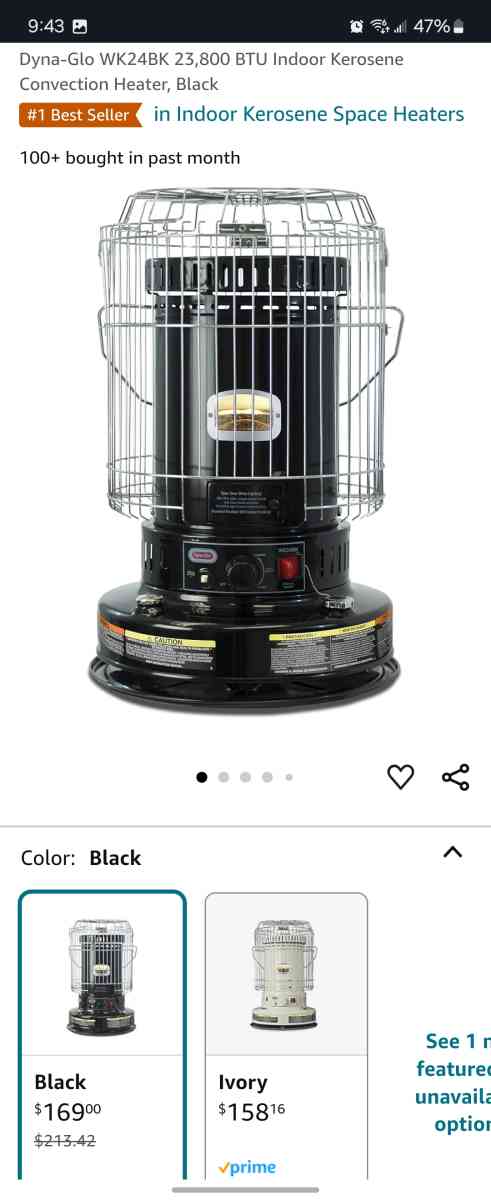 DynaGlo Portable Kerosene Convection Heater - Malaga, New Jersey - FleaMarketBay