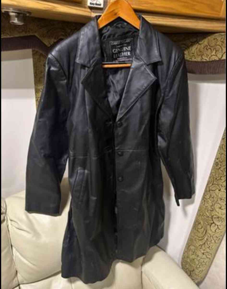Leather Trench Coat - Plano, Texas - FleaMarketBay