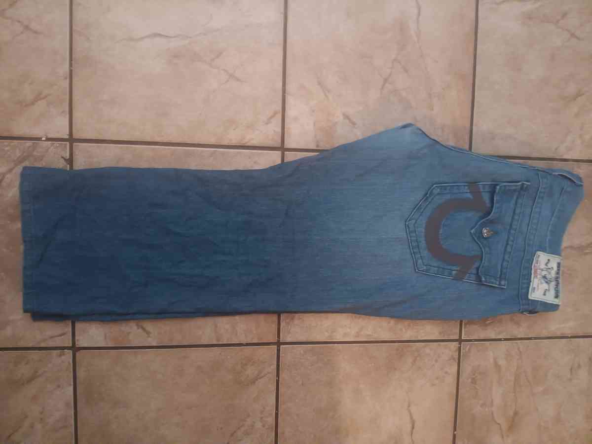 True Religion Ricky Relaxed Straight Jeans Mens 46x27 Pocket - Tulsa, Oklahoma - FleaMarketBay