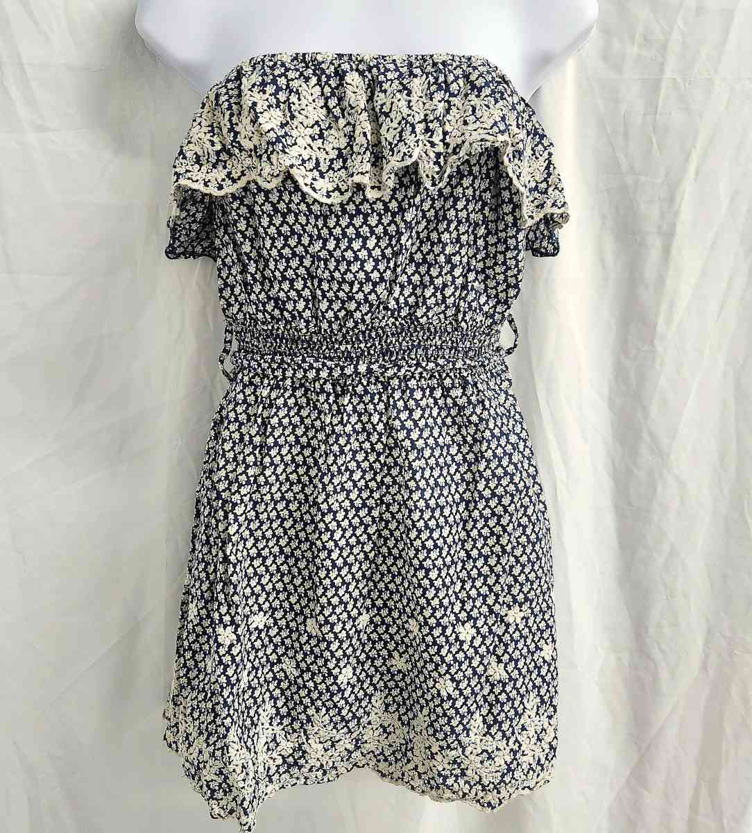 Poetry Off Shoulder Ruffled Bodice Embroidered Tunic Dress - Kenner, Louisiana