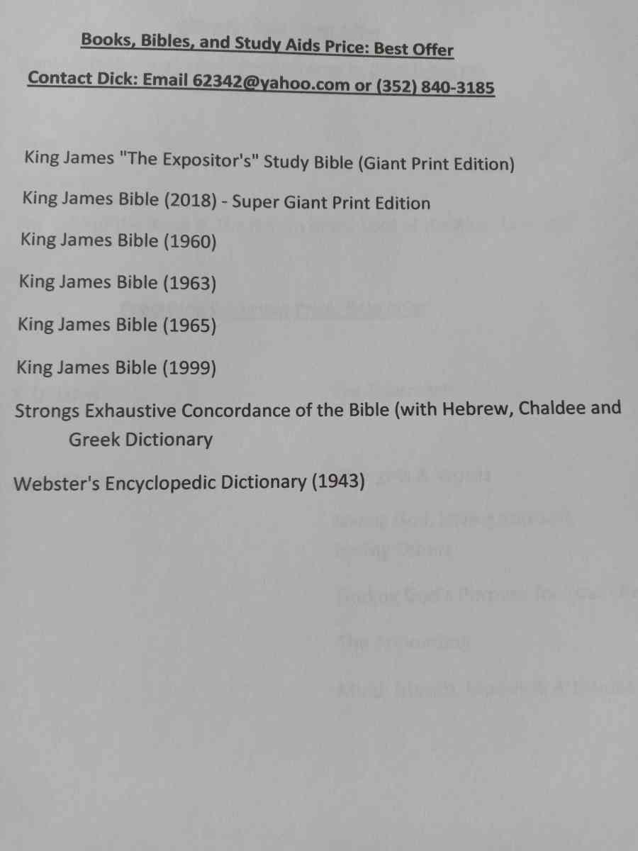 Books Bibles and Study Aids - Ocala, Florida