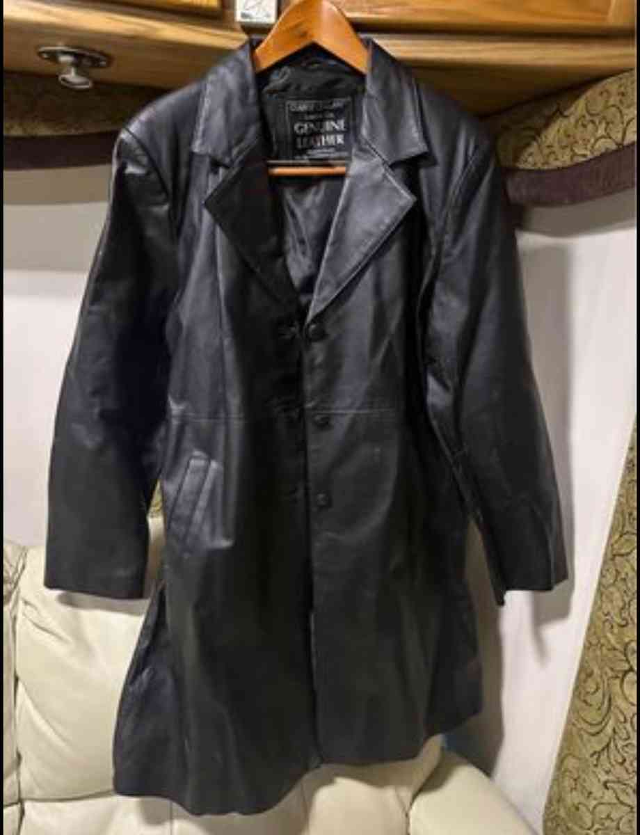 Leather Trench Coat - Plano, Texas - FleaMarketBay