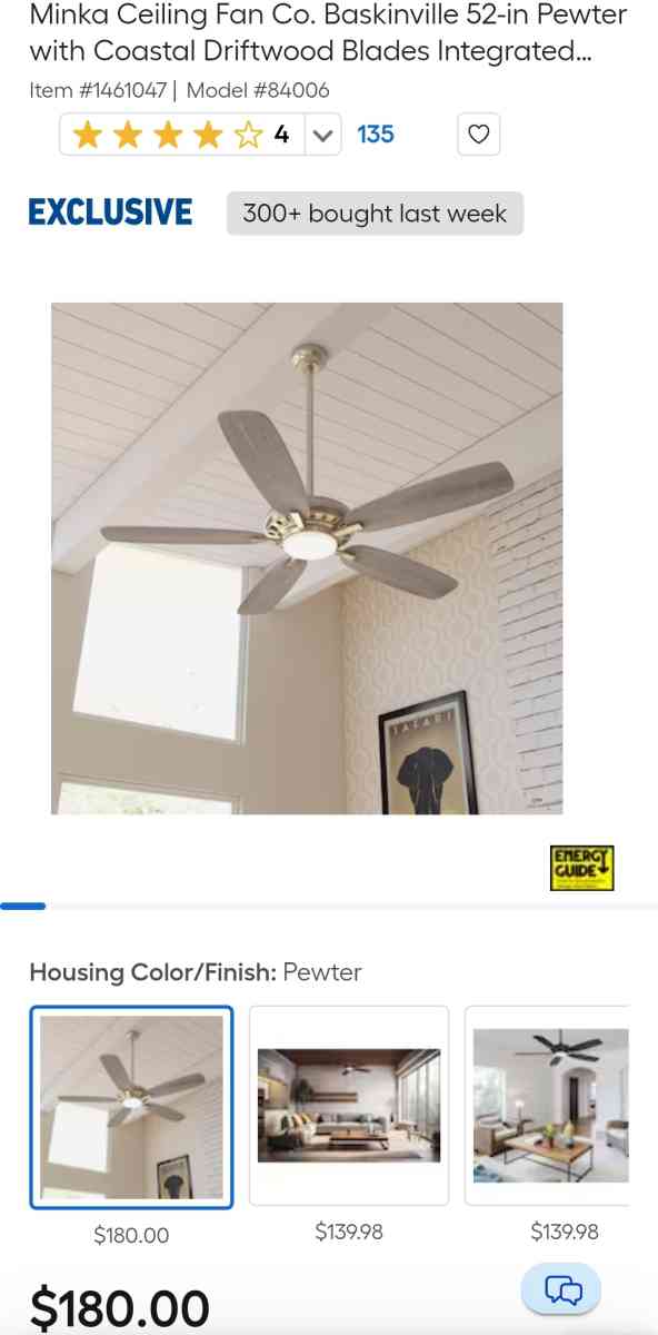 Minka Ceiling Fan - Homosassa, Florida - FleaMarketBay