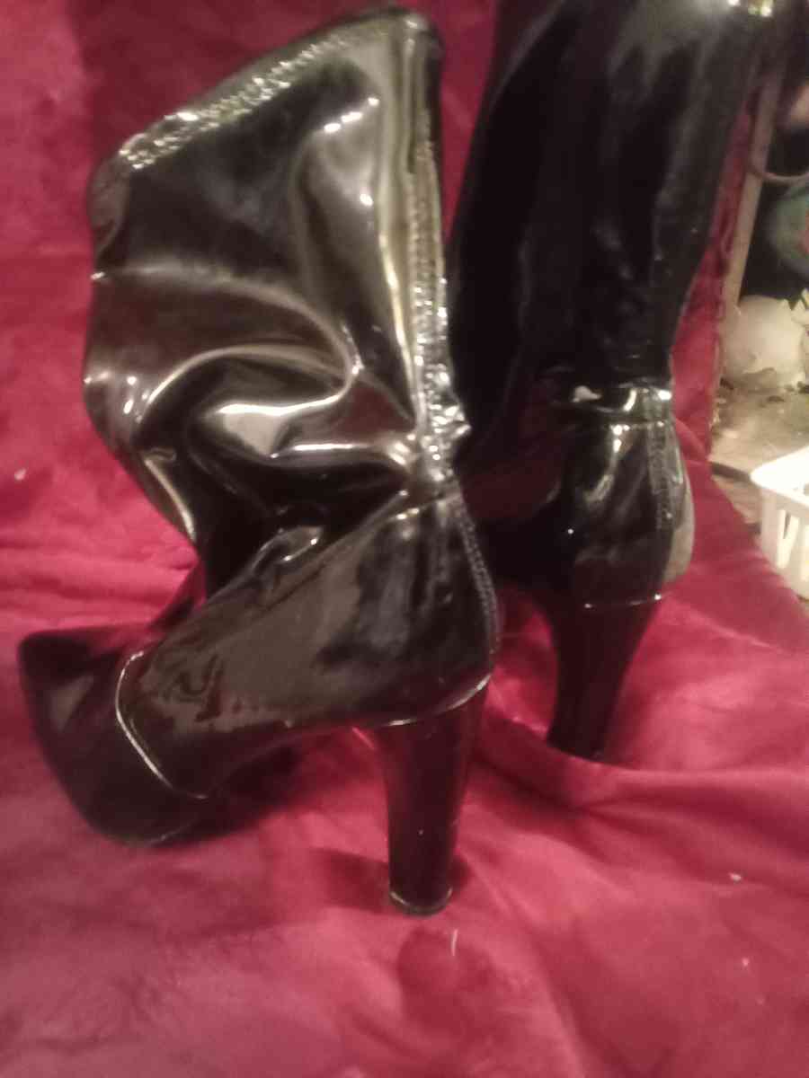 black shiny high heel  boots - Indian Trail, North Carolina