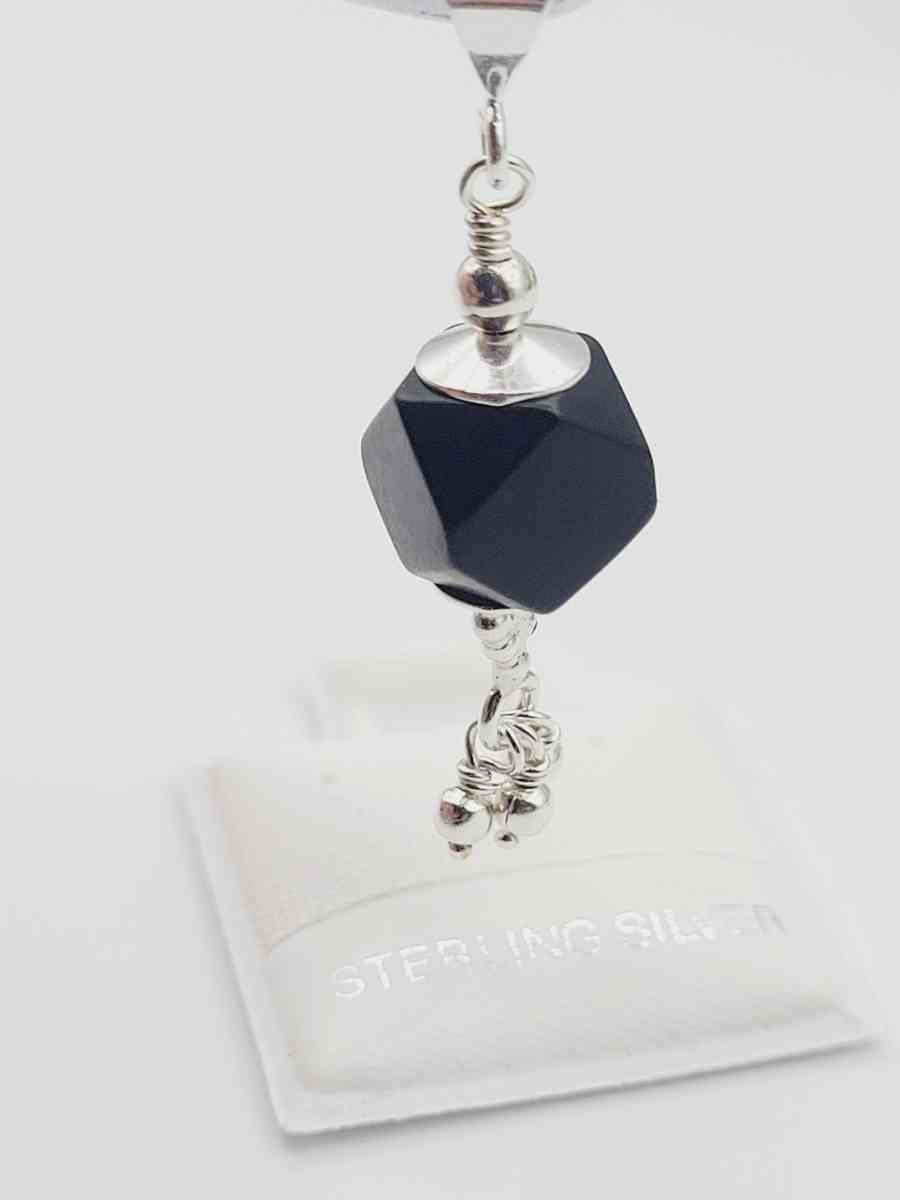 Azabache 8mm Bead 3mm Sterling Silver 925 pendant - Miami, Florida - FleaMarketBay